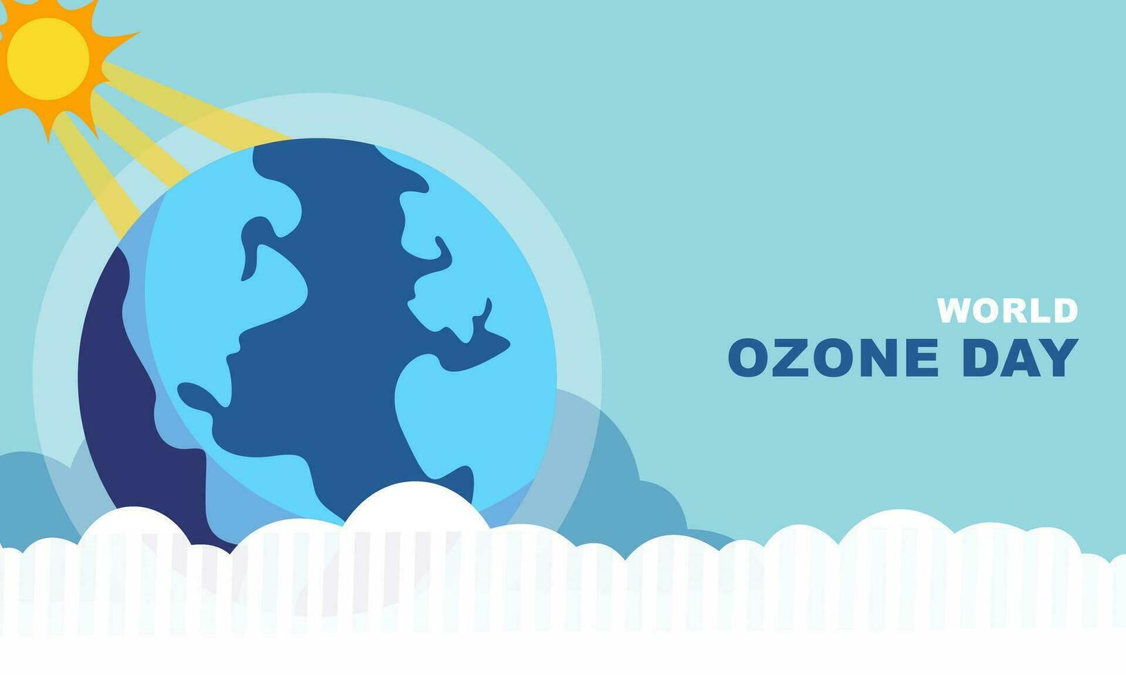 Hand drawn world ozone day background vector