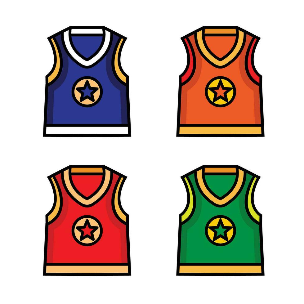 basketball jersey icon flat style vector illustration
