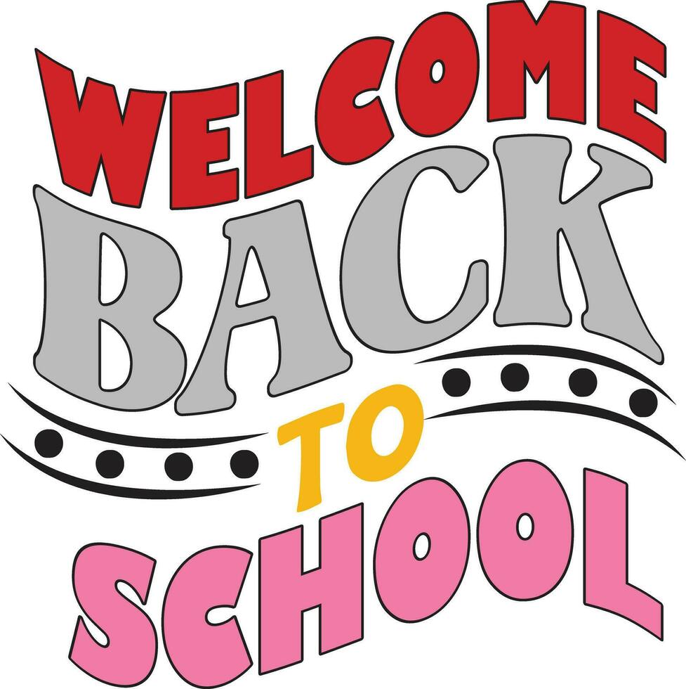 Back To School Quotes Vector Design