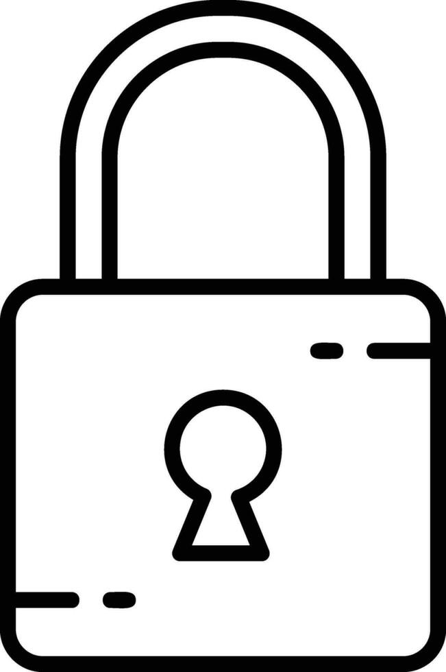 Padlock line  icon vector