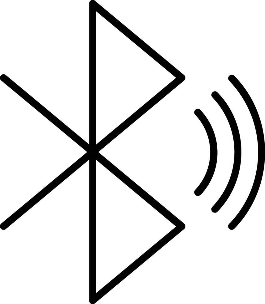 icono de línea bluetooth vector