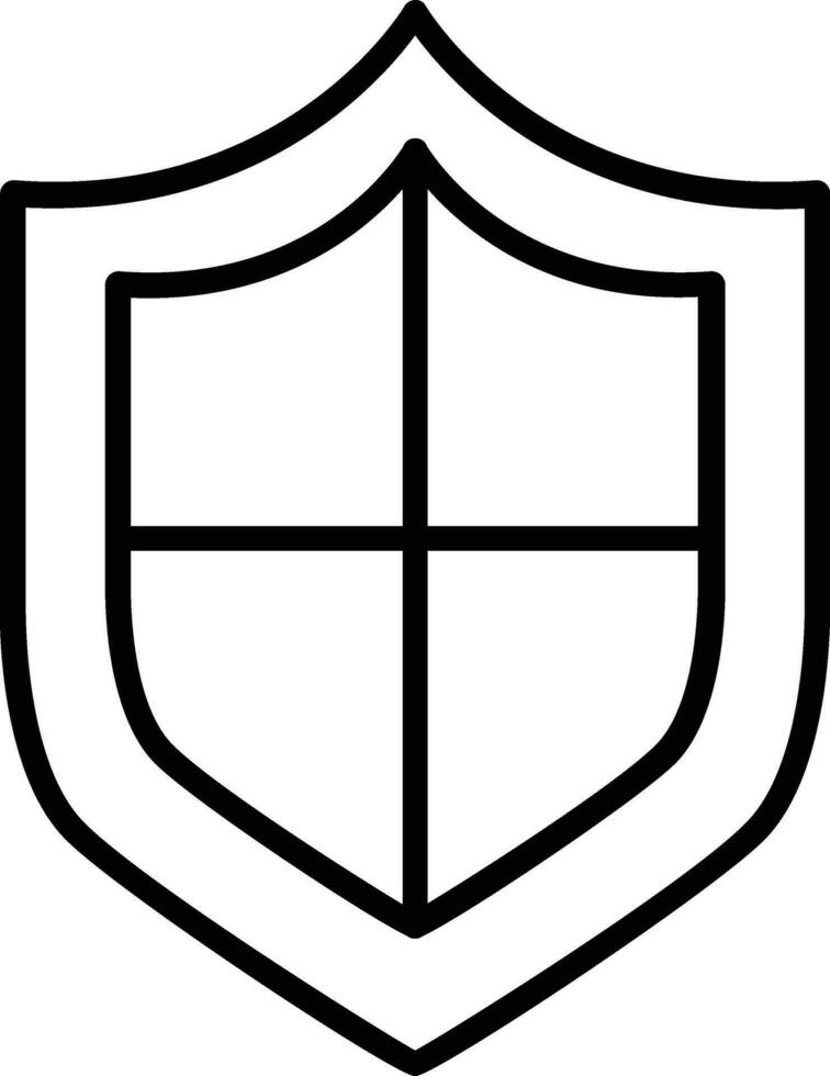 Shield line icon vector