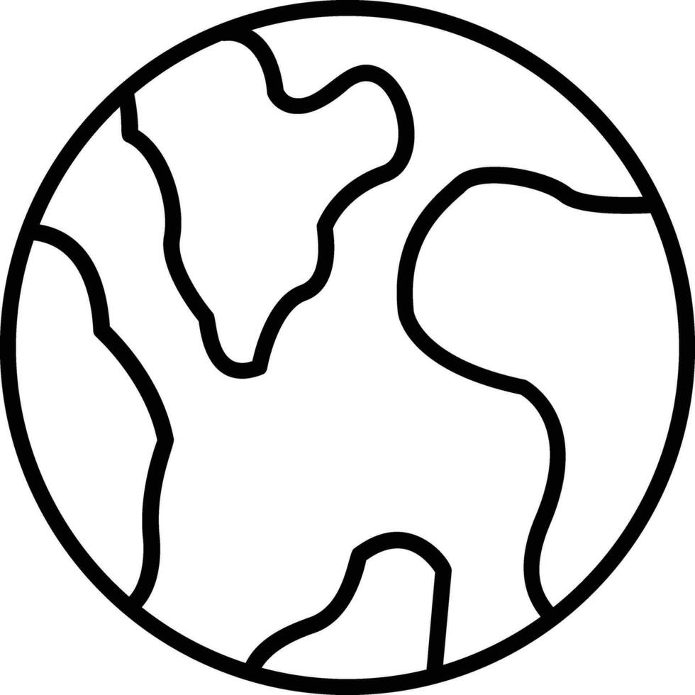 Planet Earth line icon vector