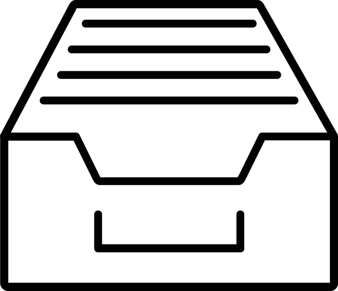 Archive line icon vector
