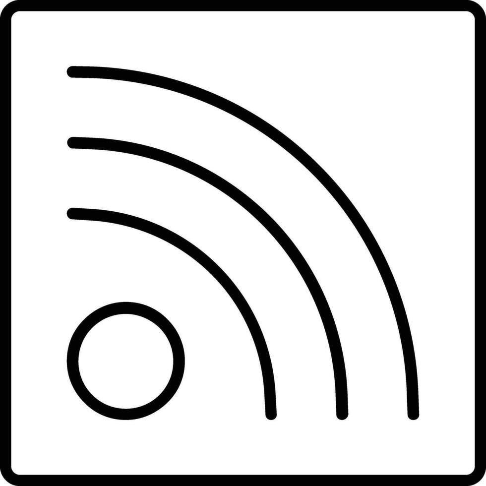 Rss lin icon vector