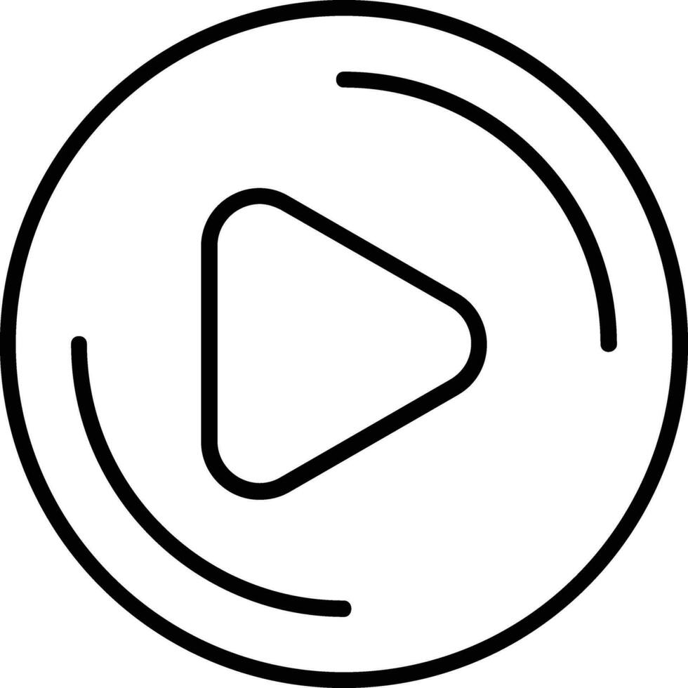 Play Button line icon vector