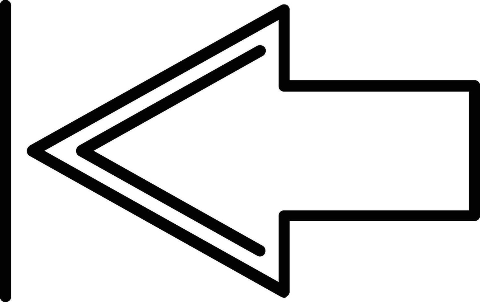 Left line icon vector