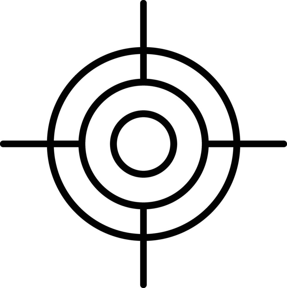 Target Line Icon vector