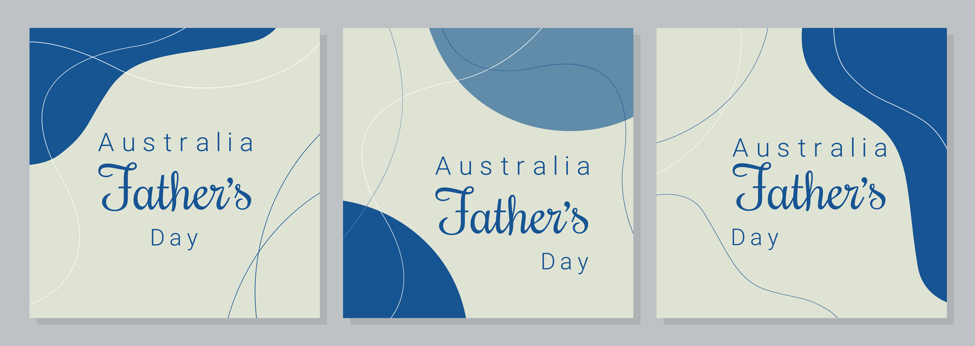 Australia Fathers Day set posters, blue banners boho style. 27573991