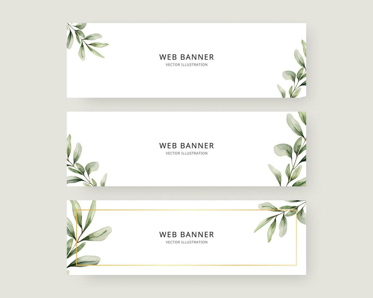 Web banner background. Banner template set. Vector illustration.