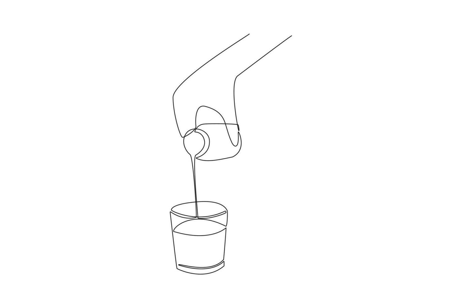 Continuous one line drawing International coffee day concept. Doodle vector illustration.