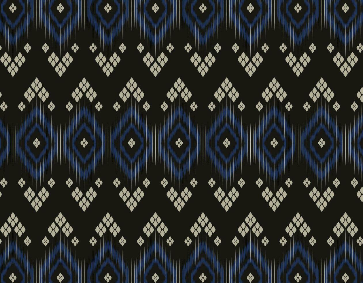 Ethnic ikat handicraft pattern abstract vector. vector