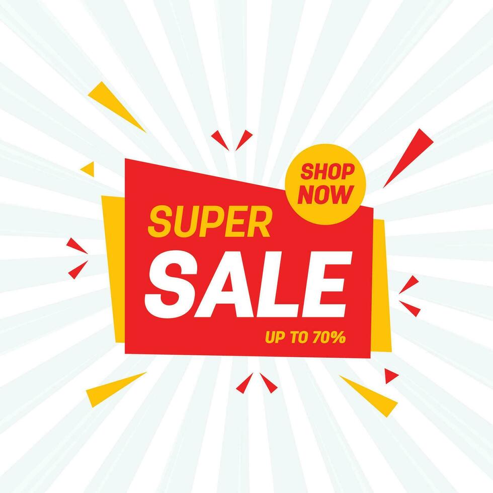 Super sale banner. Sale and discounts. Vector poster illustration. Super Sale lettering calligraphy card. Discount flyer template