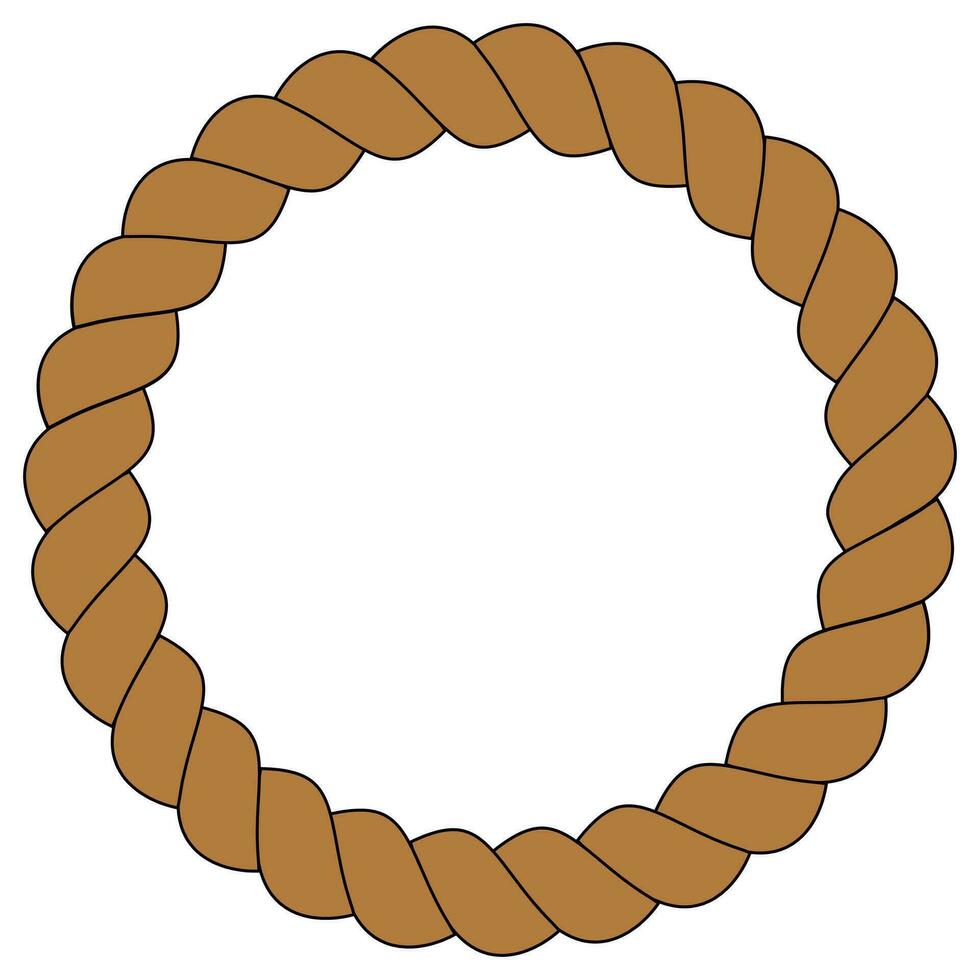 frame, rope circle vector