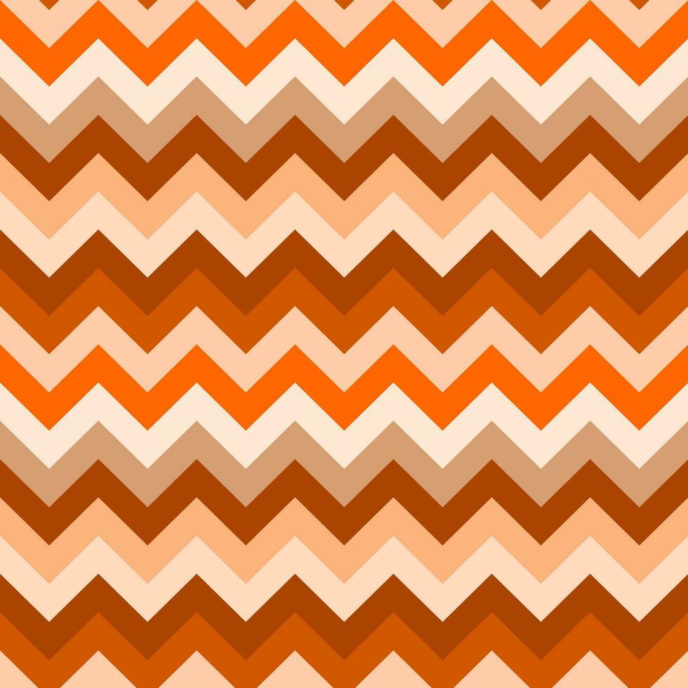 Abstract orange color seamless geometric pattern with vertical line zigzag. Halloween, fall, harvest, pumpkin, thanksgiving concepts. vector