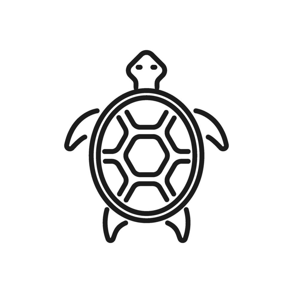 turtle icon vector in line style