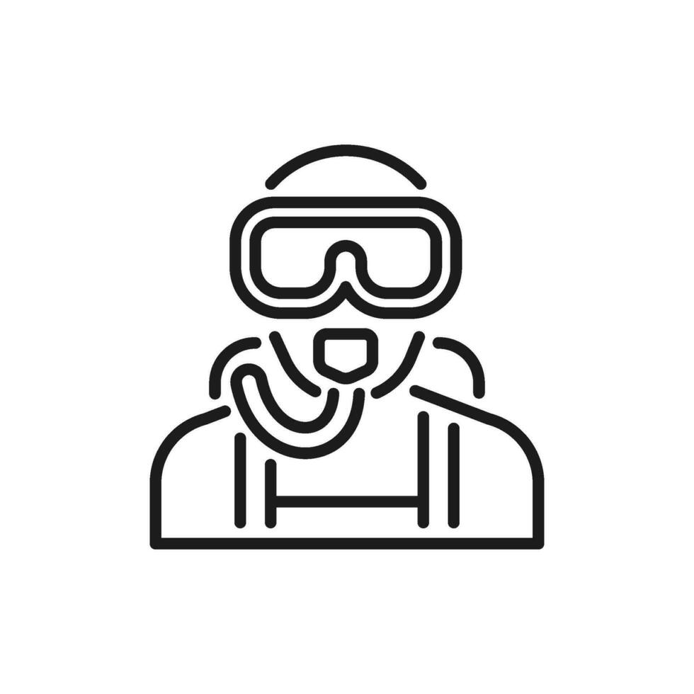 diving icon vector in line style