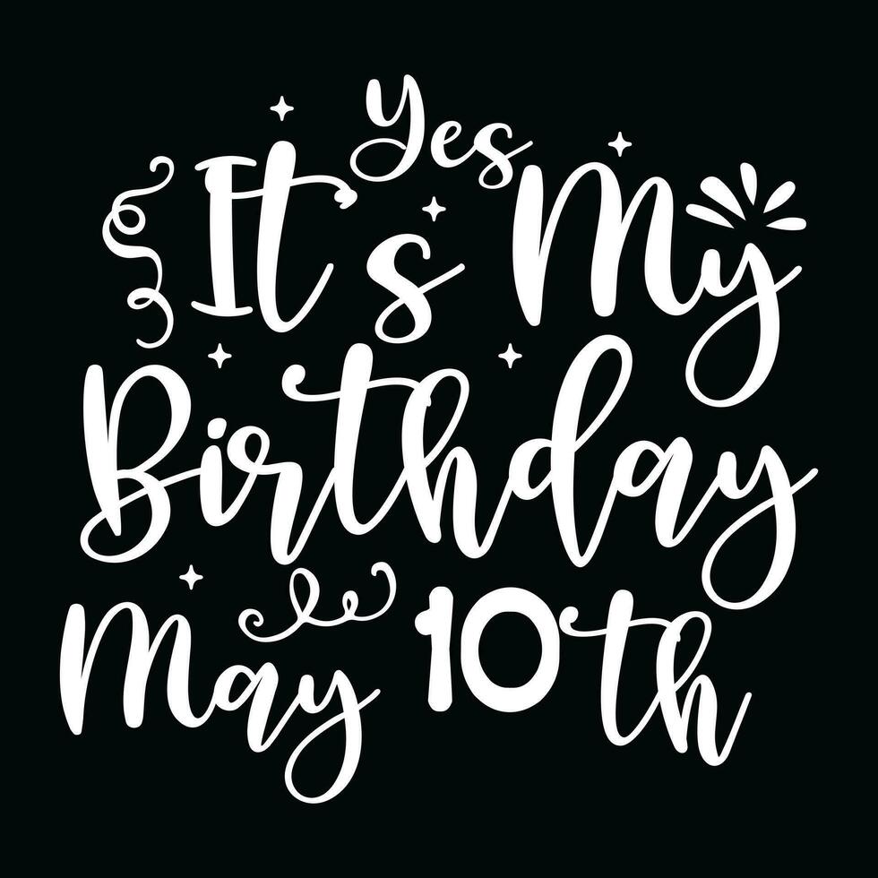 May Birthday  t-shirt design vector