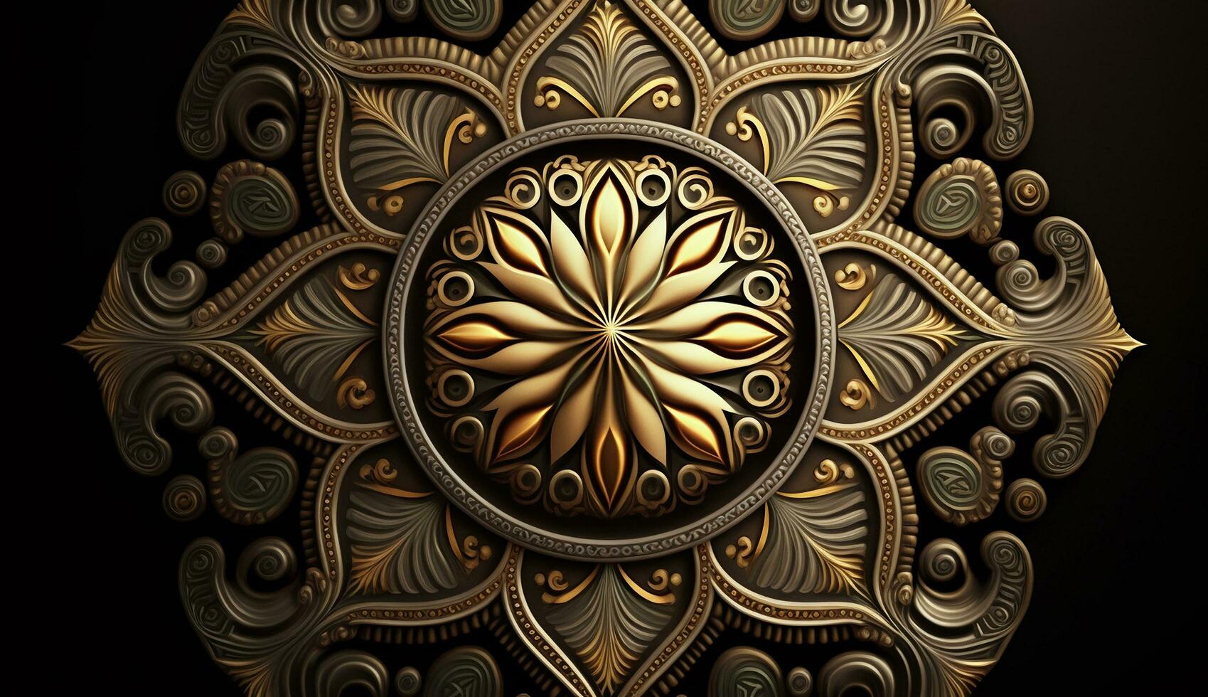 Islamic realistic pattern free photo, Ai Generative photo