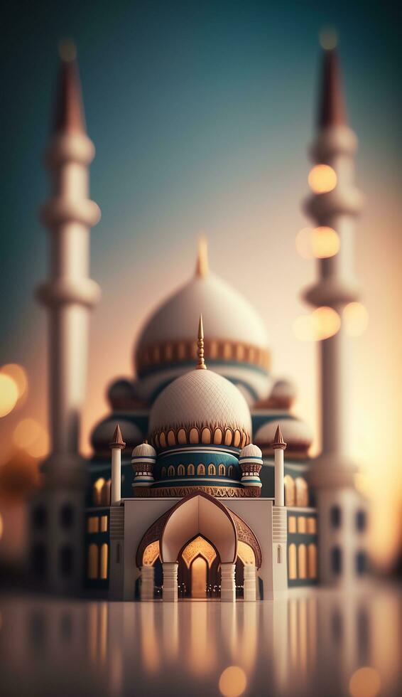 Islamic realistic pattern free photo, Ai Generative photo