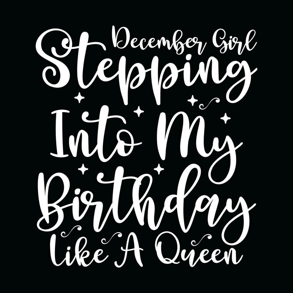 December  Birthday  t-shirt design vector