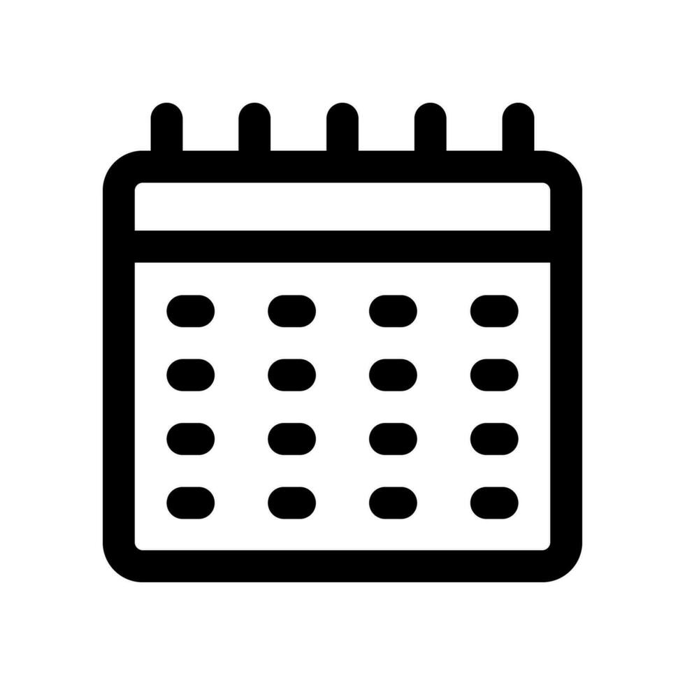 calendario línea icono. vector icono para tu sitio web, móvil, presentación, y logo diseño.