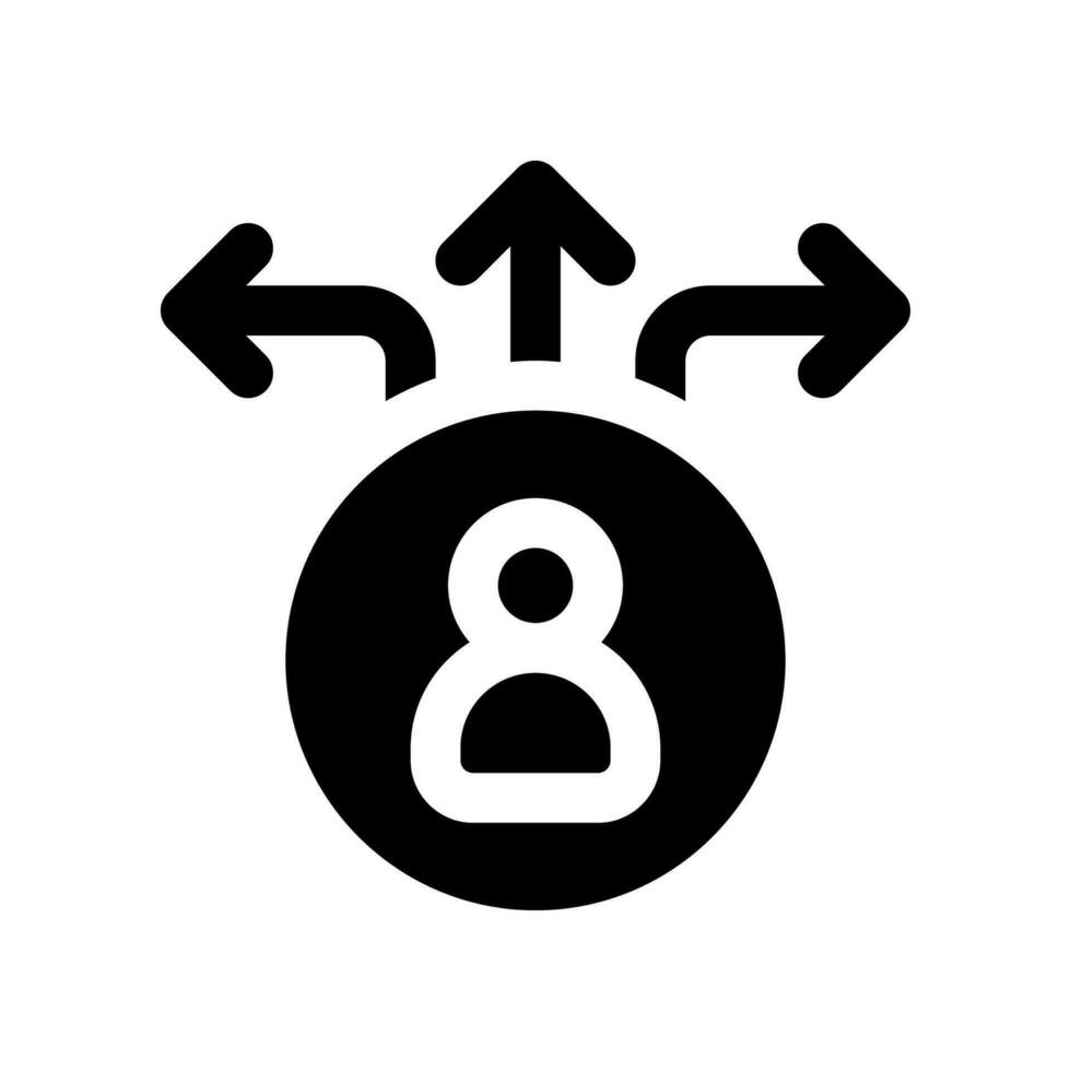 job direction glyph icon. vector icon for your website, mobile, presentation, and logo design.