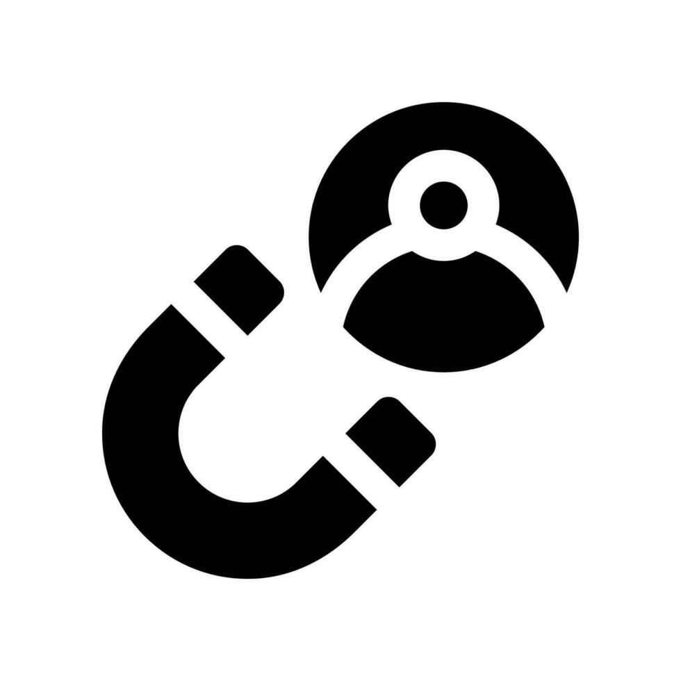 magnet glyph icon. vector icon for your website, mobile, presentation, and logo design.