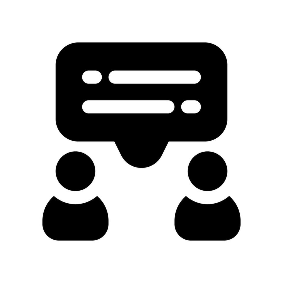 discussion glyph icon. vector icon for your website, mobile, presentation, and logo design.