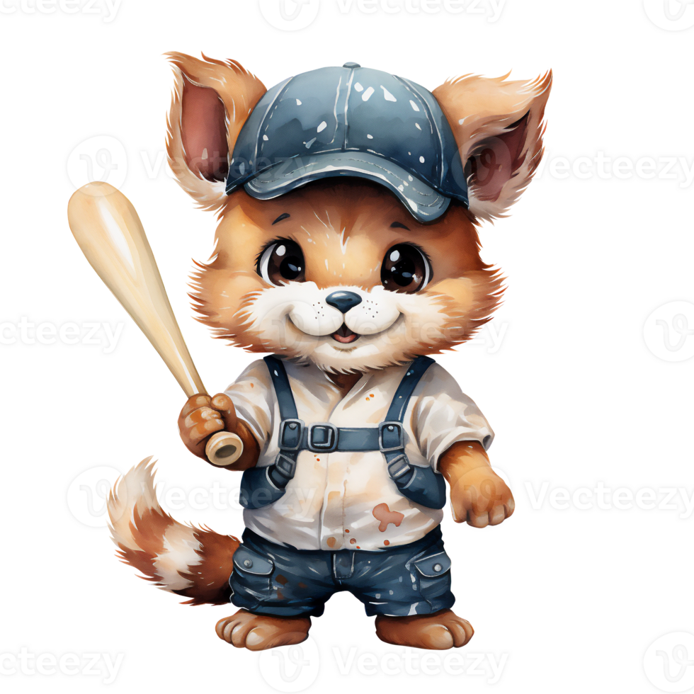 Watercolor back to school, Cute animals are learning. Cartoon character childish style. AI generated. png