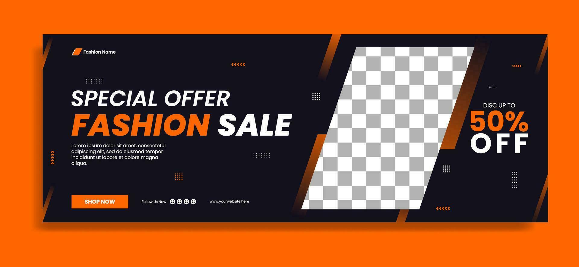Business horizontal banner template design. It is suitable for social media advertising, Fashion Brand Promotion, Digital Marketing, etc. vector