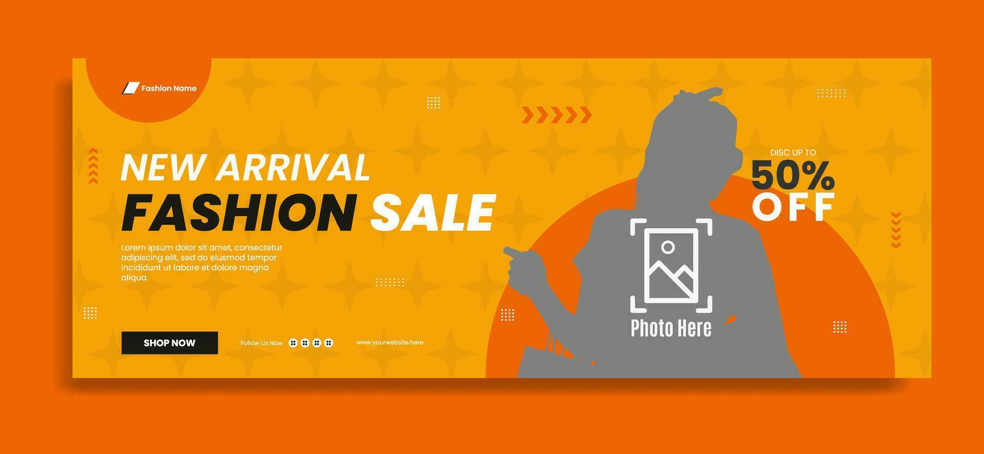 Business horizontal banner template design. It is suitable for social media advertising, Fashion Brand Promotion, Digital Marketing, etc. vector