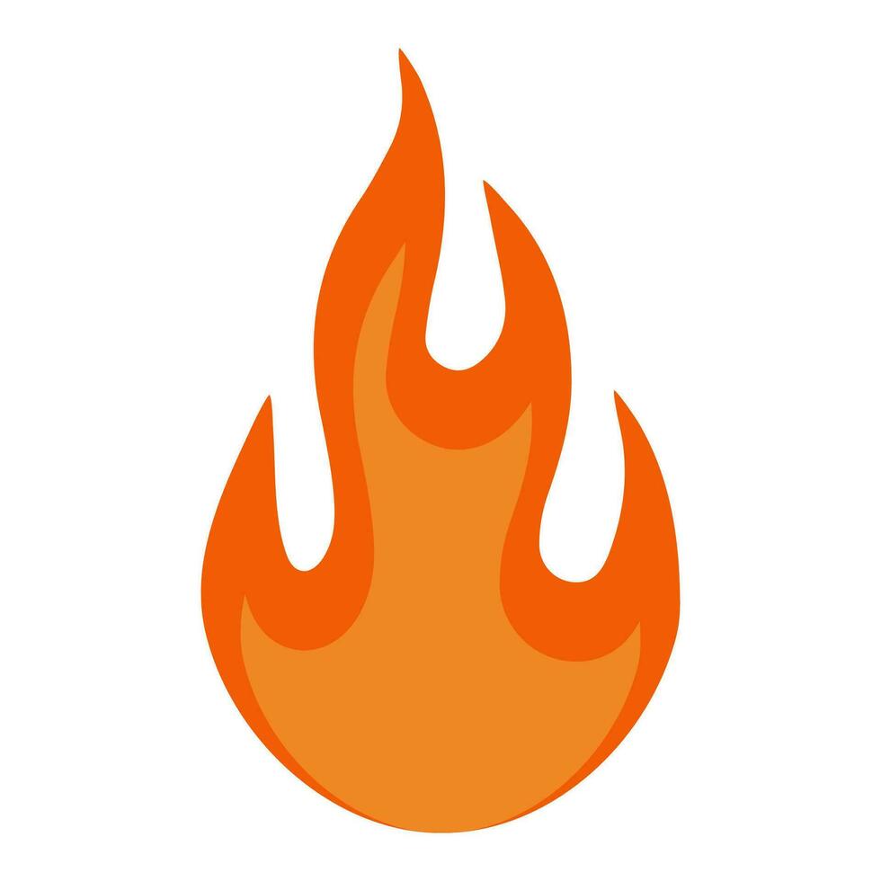 Fire flame icon, fire emitting warm heat, campfire flame 27575471 ...