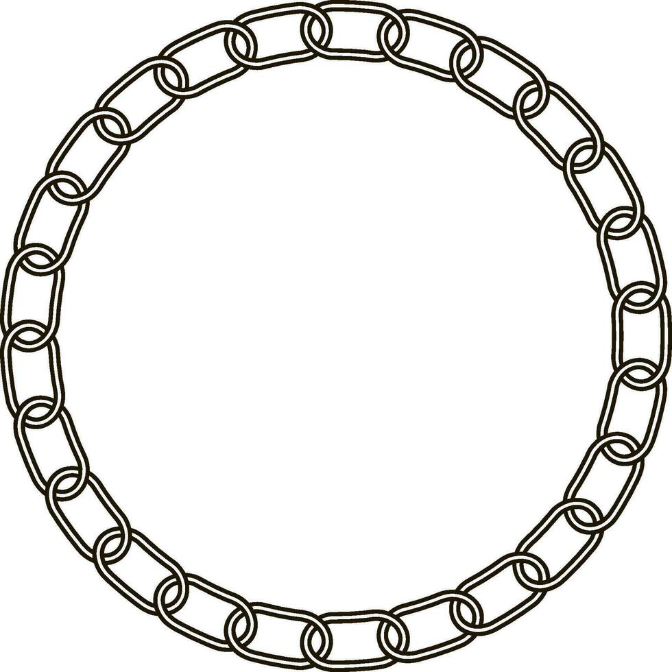 Chain link pattern, circle vector chain