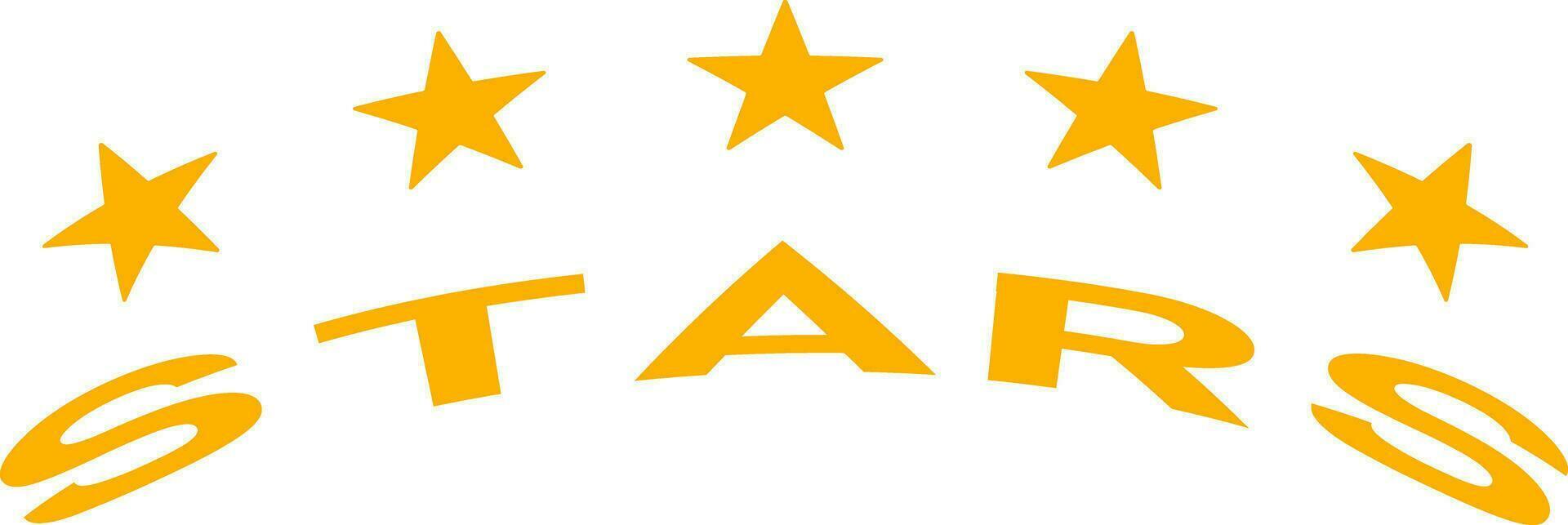 logo cinco estrellas icono calidad marca vector