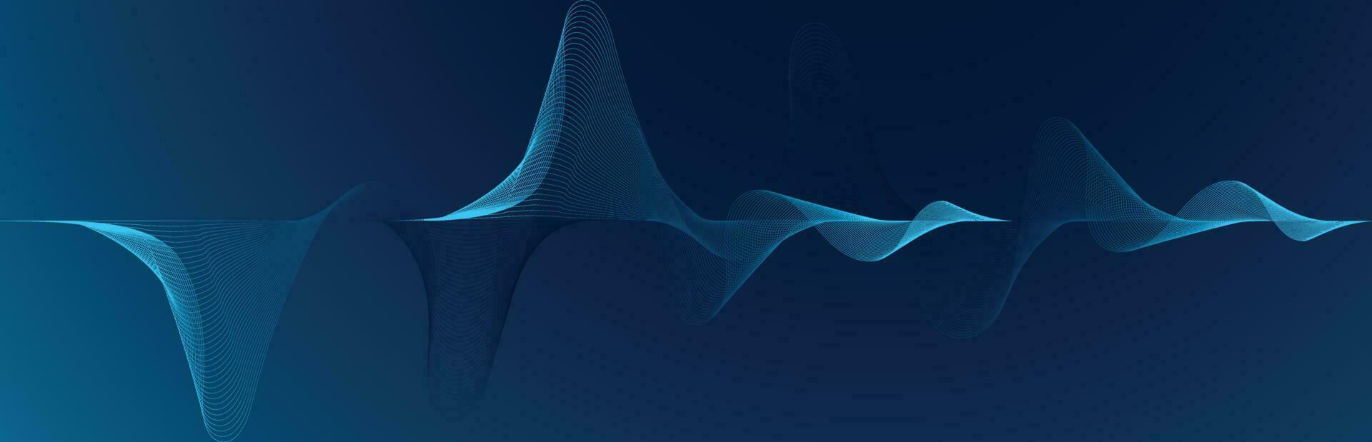 fondo de onda azul abstracto. fondo abstracto de líneas redondas mínimas azules. fondo de patrón de líneas de onda azul abstracto vector