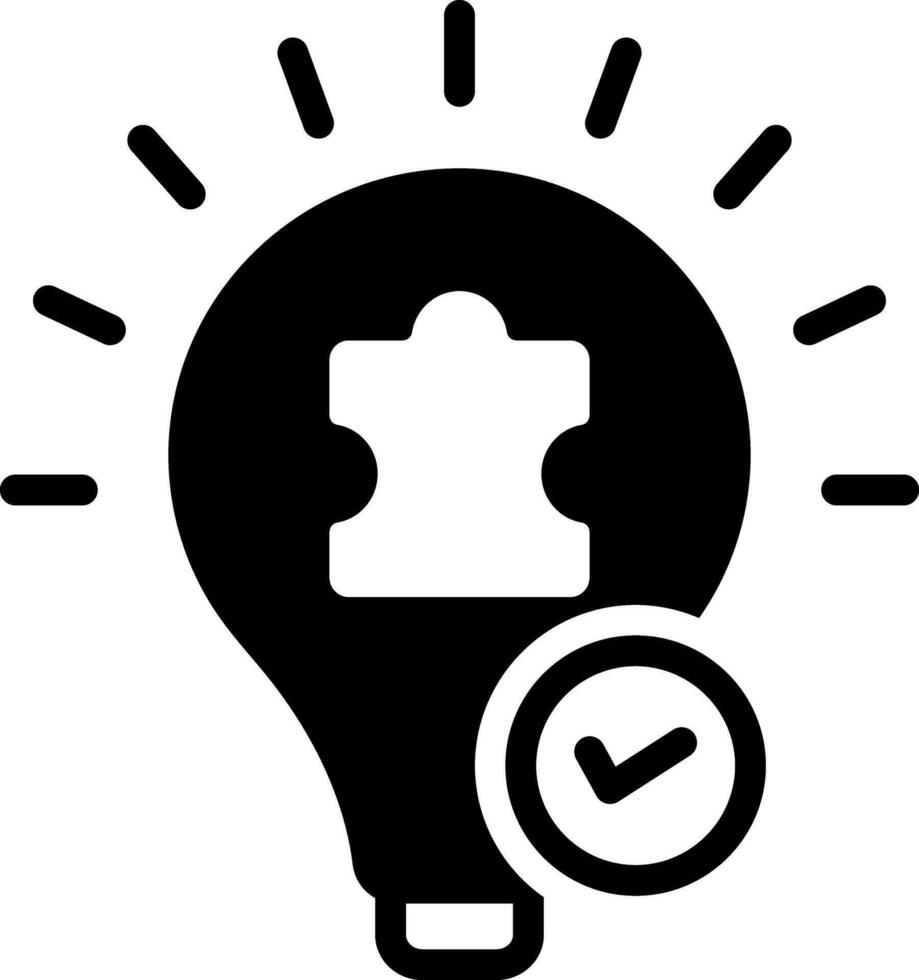 solid icon for solution vector