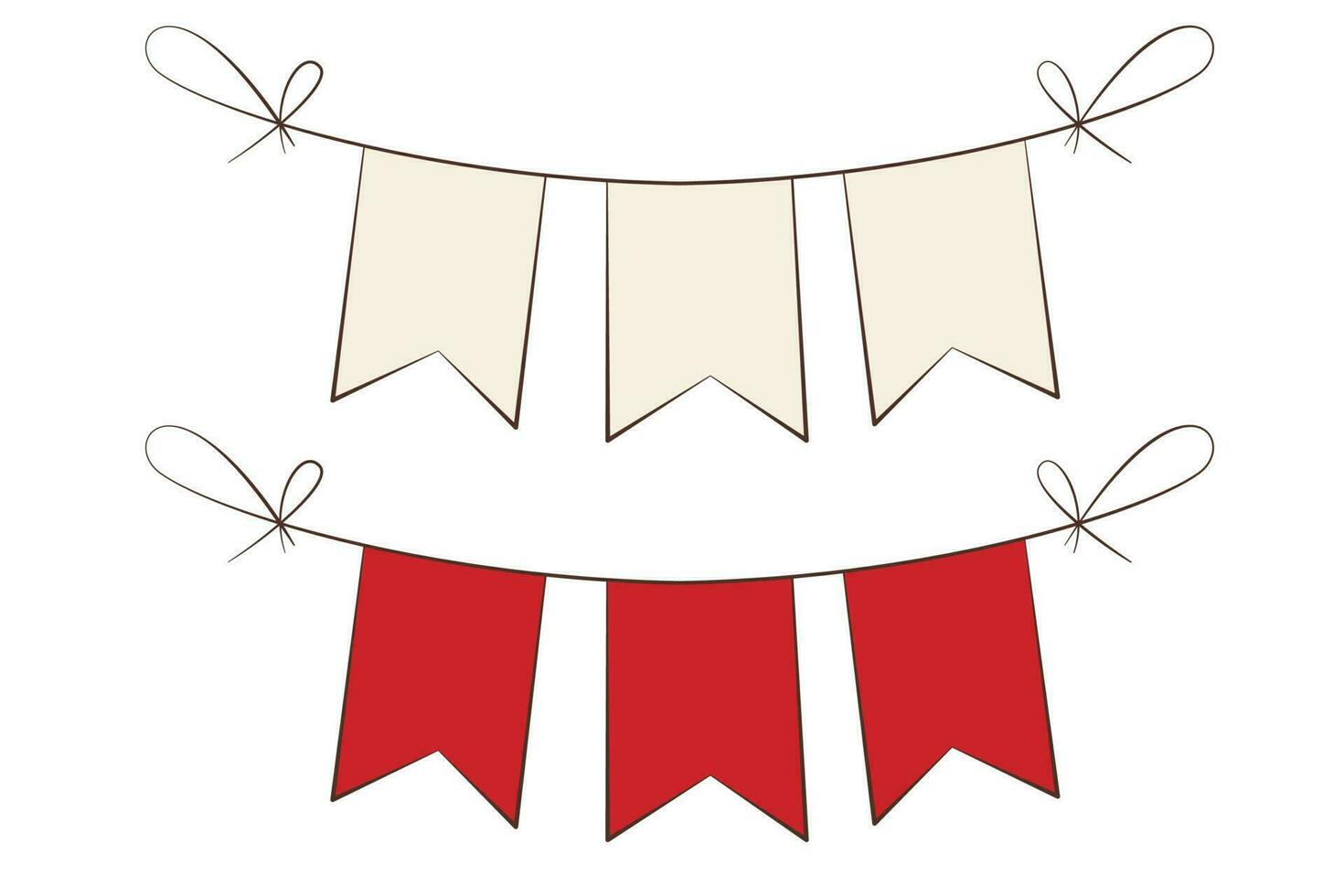 Party decoration flags vector