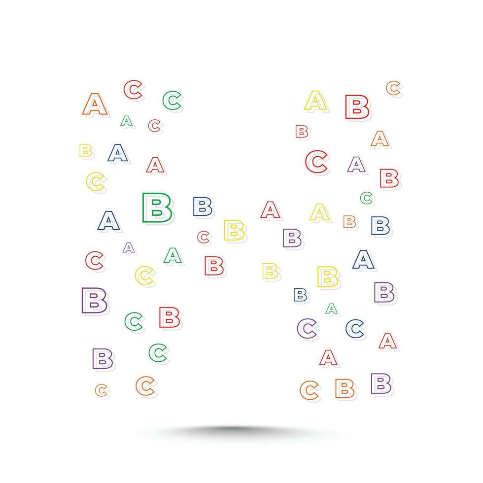 Alphabet logo design template with abc letters vector