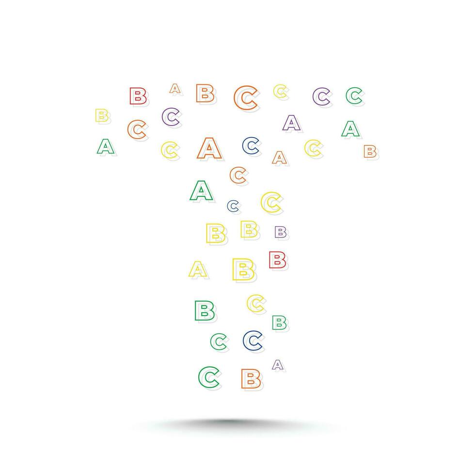 Alphabet logo design template with abc letters vector