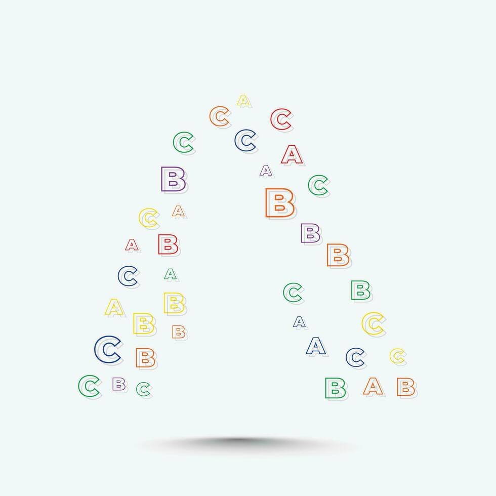 Alphabet logo design template with abc letters vector