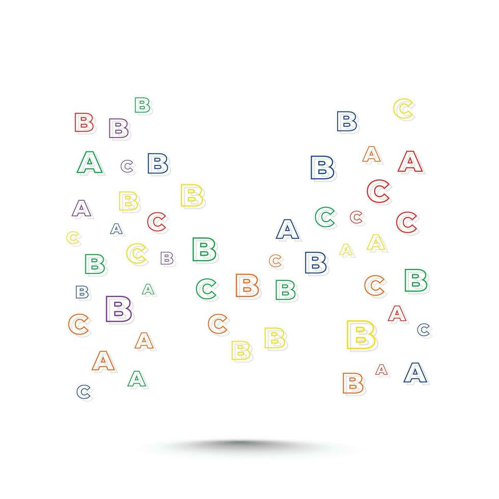 Alphabet logo design template with abc letters vector