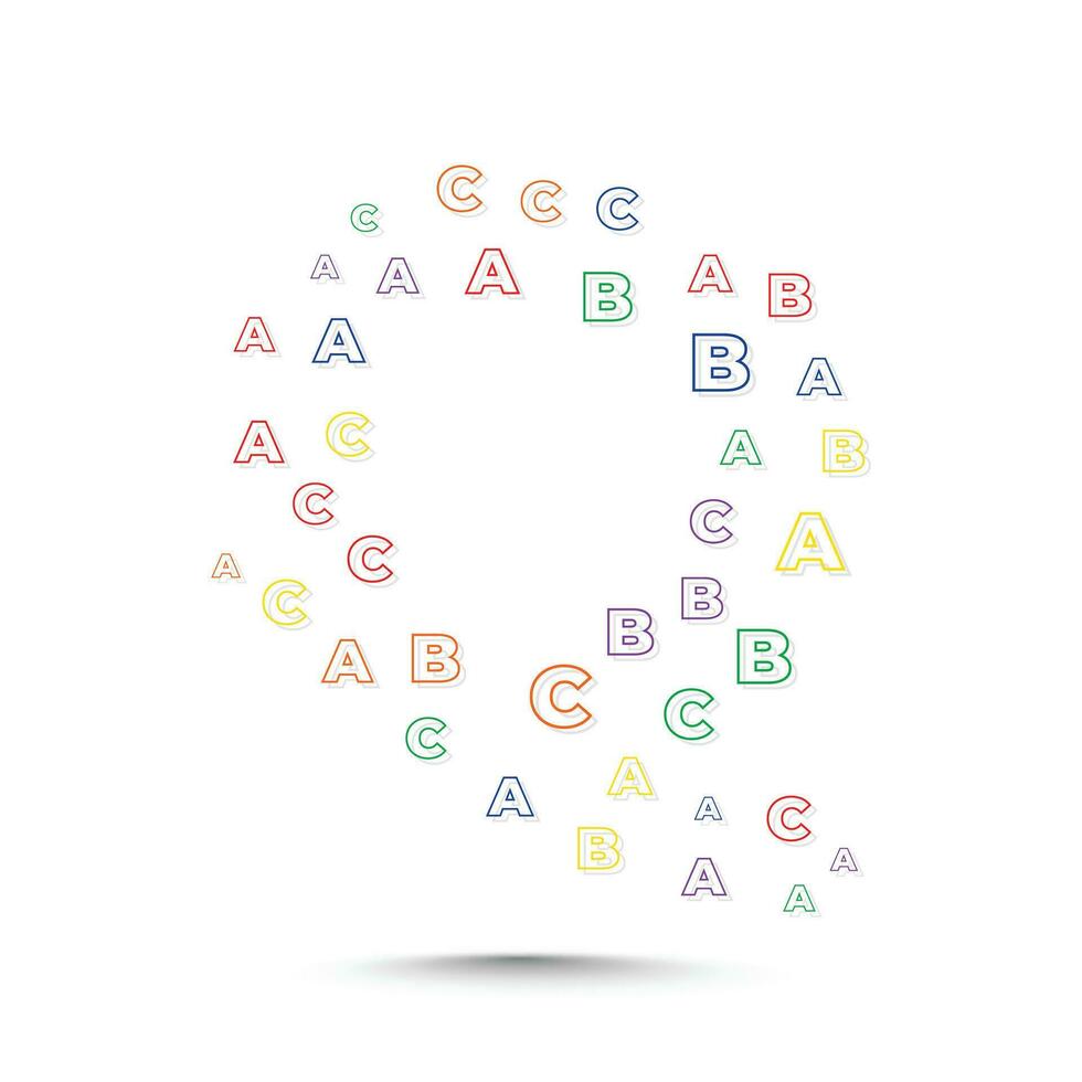 Alphabet logo design template with abc letters vector