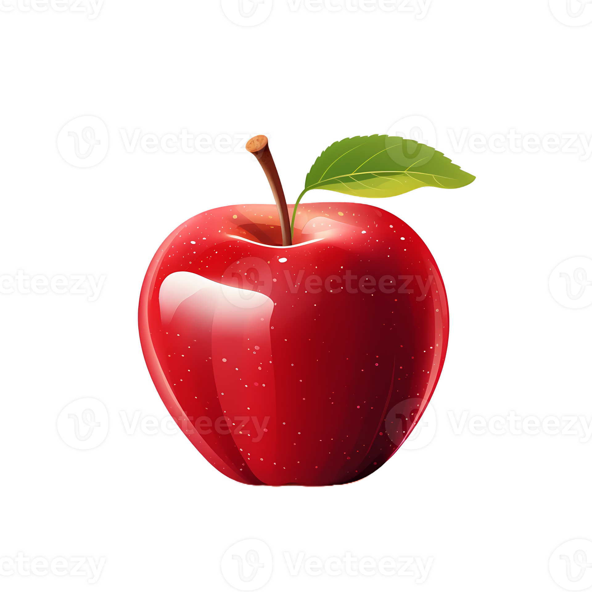 rot Apfel Clip Art Illustration ai generativ Bild 27575974 PNG