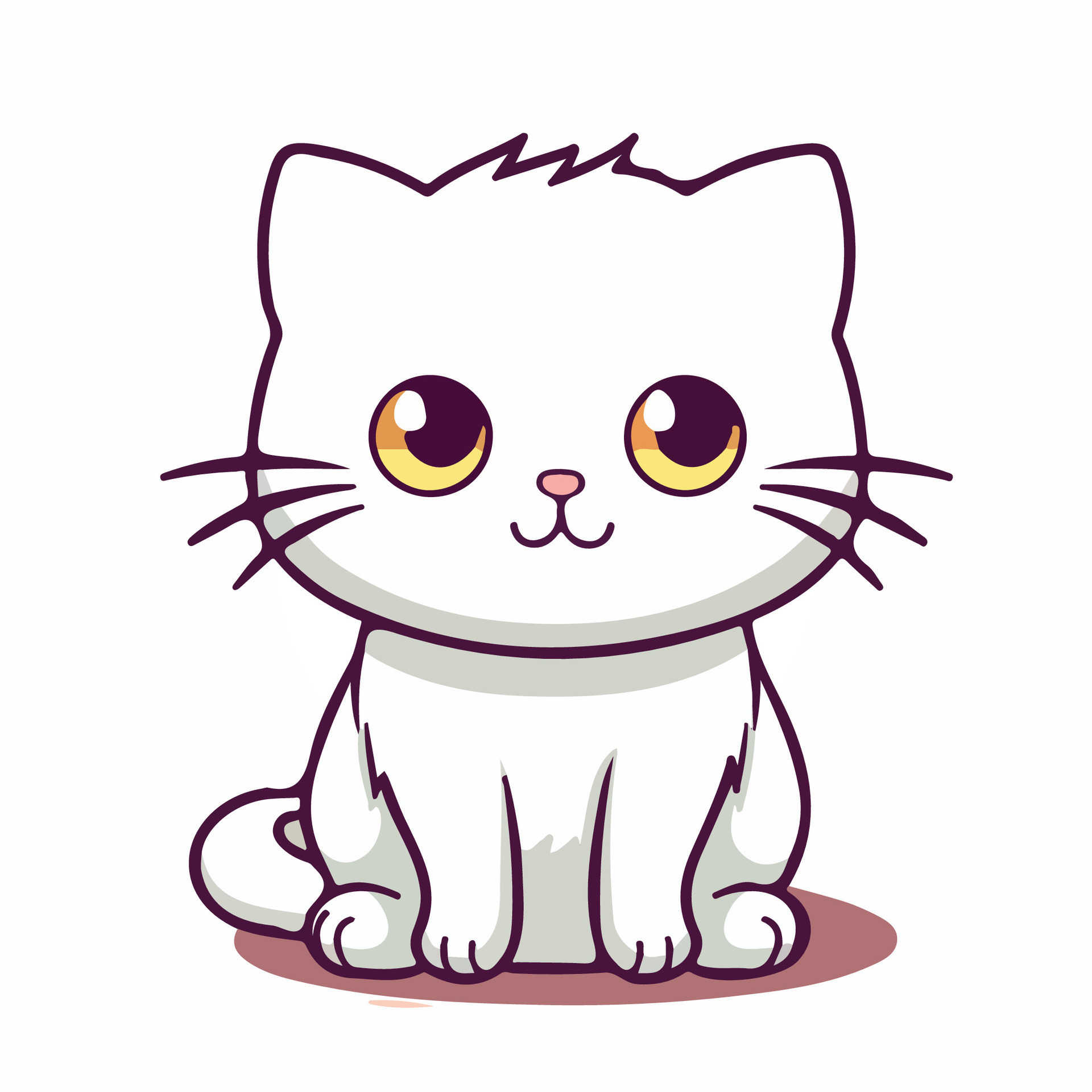 kawaii-cute-cat-cartoon-characters-vector-illustrtion-27576261-vector