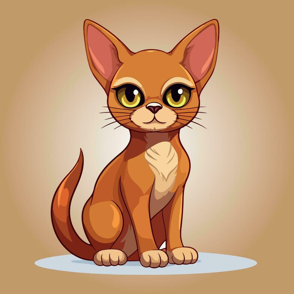 abyssinian cat kitten vector