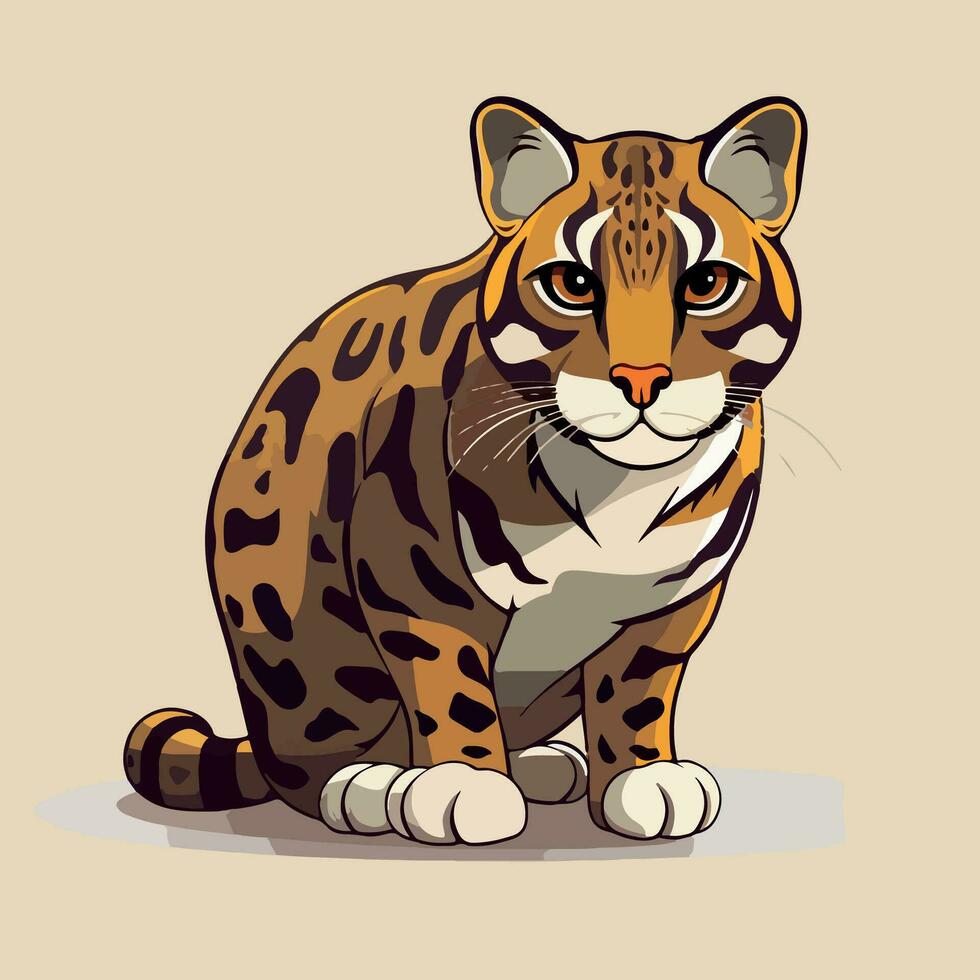 leopard cat wild animal vector