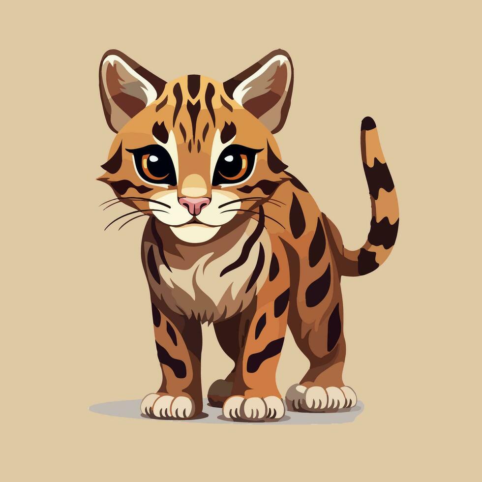 leopardo gato salvaje animal vector