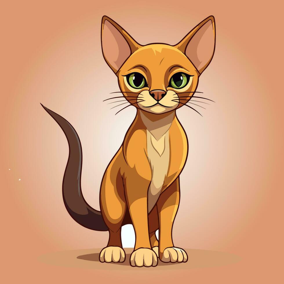 abyssinian cat kitten vector