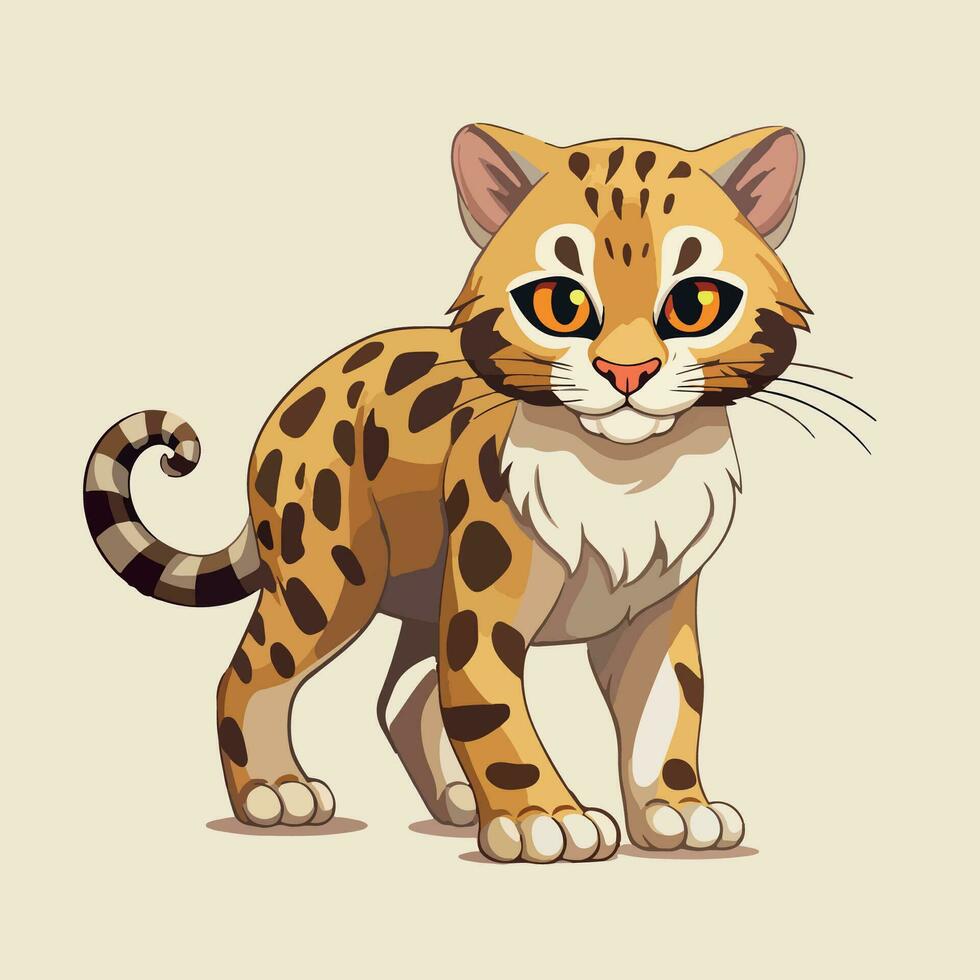 leopardo gato salvaje animal vector